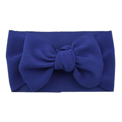 Big Bow Knot Solid Elastic Hairband Headband Stretch Turban Head Wrap Headwear