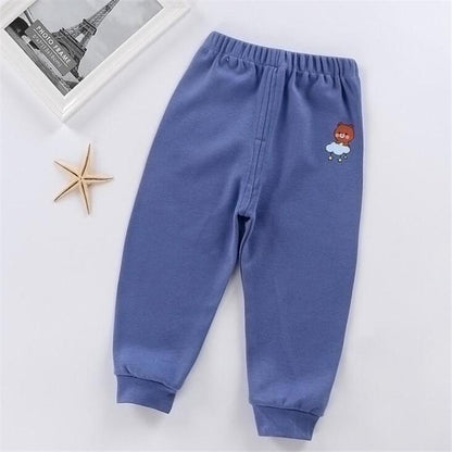 New Kids 1-5Year Baby Boys Pants Autumn Warm Toddler Infant Long Trousers Cartoon 100% Cotton Kids Children Pants