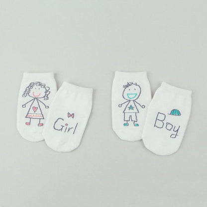Casual White Baby Cute Cartoon Socks For Newborn Infants Toddlers Non-slip Soft Comfortable Cotton Unisex Socks