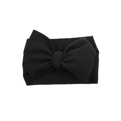 Baby Girls Headband Toddler Big Bow Hairband Cute Solid Stretch Turban For Baby Girls
