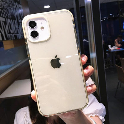 Fluorescent Color Shockproof Phone Case For iPhone 13 Pro Max 12 Mini 11 Transparent Soft Silicone Cover Transparent Case Glow In Dark Phone Case Luxury Square Case Cover For iPhone