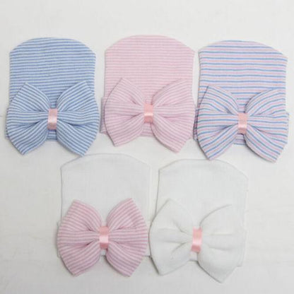 Adorable Newborn Toddler Baby Infant Girl Comfy Big Bowknot Caps Warm Beanie Hat Accessories For Baby