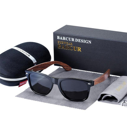 High Quality Bamboo Handmade Walnut Sunglasses For Men and Women with  Anti-Reflect Mirror Sunglasses With  UV400 Protection
