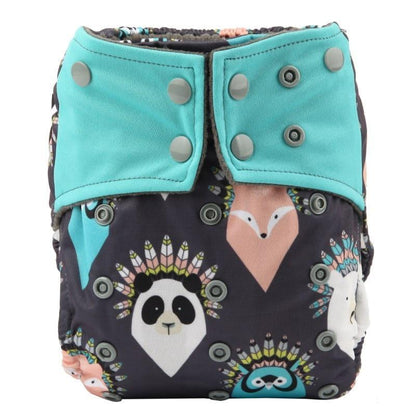 Luxury Charcoal Bamboo Baby Cloth Diaper Nappy Washable Reusable Double Gusset Square Tabs Nappies for Baby and Kids