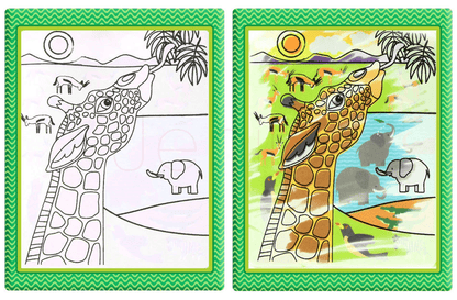 Modern Coloring Magic Water Drawing Book With Pen For Kids and Baby Educational Toy Animals Painting Writing Doodle Cloth Book Kids Drawing Board