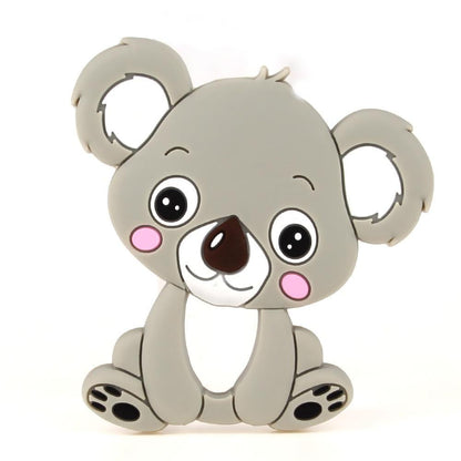 Baby Silicone Teethers BPA Free Teething Toy Animal Dog Koala Owl Elephant Baby Ring Teether Silicone Beads For Kids and Baby