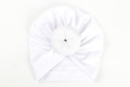 Newborn Toddler Baby Girl Turban Cotton Beanie Hat Warm Soft Cap Solid Knot Soft Wrap In Modern Style