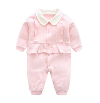 Modern Printed Jumpsuits Gentleman Autumn Long Sleeves Rompers Cotton Baby Clothes for Boys and Girls Outfits Style
