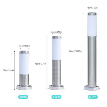 Solar Luxury LED Stainless Steel Lamp For Yard Garden Pathway Doorway Lawn Courtyard Outdoor Luxury Lamp