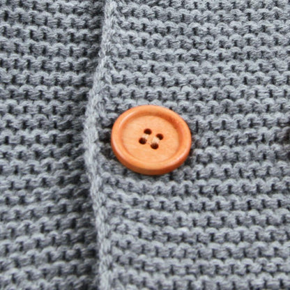Winter Hooded Knitted Long Sleeve  Sweaters For Newborn Babies