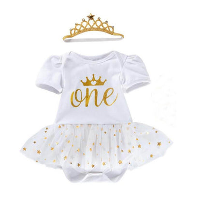 Pink Baby Luxury Bodysuit Infant Girls Princess Puffy Dress Baby Gown Party Wedding Excellent Girls Gift