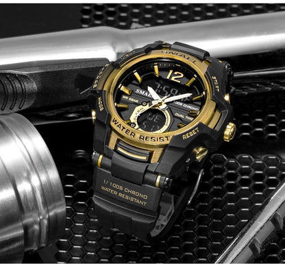 Modern Luxury Sport Watch For Men Fashion Casual Alarm Clock 50M Waterproof In Military Chrono Dual Display Style Wristwatches Relogio Masculino