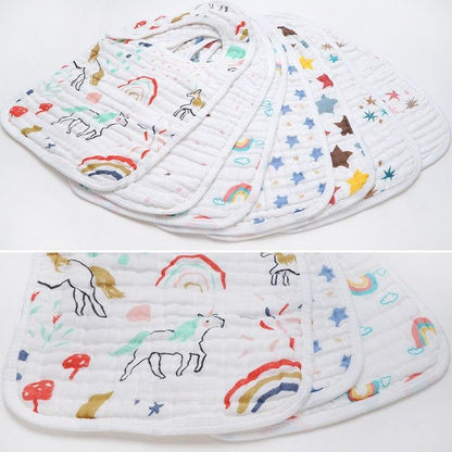 Cotton Baby Burp Cloth For Toddlers Feeding Durable Apron Multi-use Saliva Towel Scarf And Bandana Bibs
