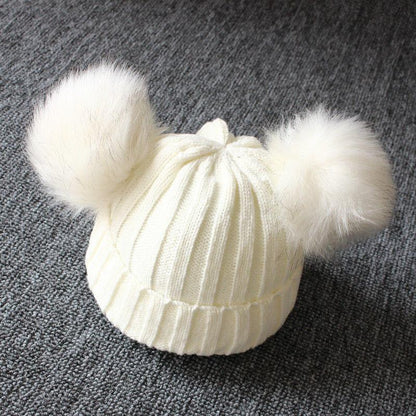 Newborn Baby Kids Girls Winter Warm Knit Hat Ball Beanie Cap  Design