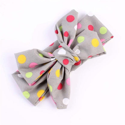 Modern Big Bowknot Headband For Baby Girls Bow hair band dot Cotton turban Head Wrap Hair Accessories