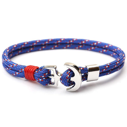 Luxury Modern Handamde Multilayer Anchor Bracelets Charm Survival Rope Chain Fashion Jewelry Bracelet For Men and Women