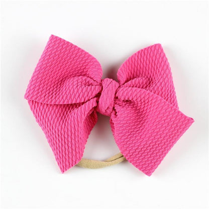 Modern New Headband with Messy Bow Baby Girls Hairbows Infant Solid Large Bow Turban Headwrap Newborn Bow For Girls