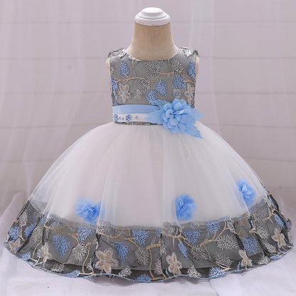 Luxury Elegant Handamde Girls Baby Dresses Lace Tulle Baptism Dresses for  Party and  Wedding Baby Clothing Dress