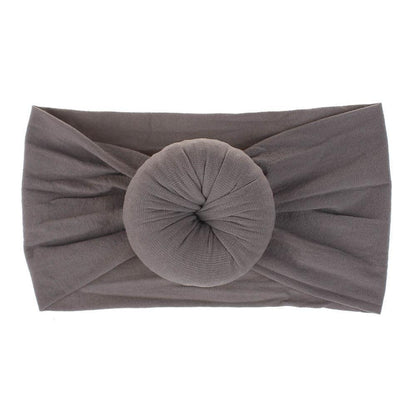 Newborn Infant Kids Girls Nylon Bow Hairband Headband Stretch Turban Knot For Bay Girls