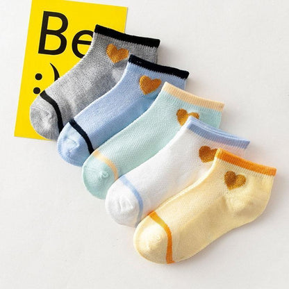 5 Pairs Kids Socks  Striped Sock for Children Fashion Sports Elastic Socks Spring Autumn Summer Breathable Soft Socks For Kids