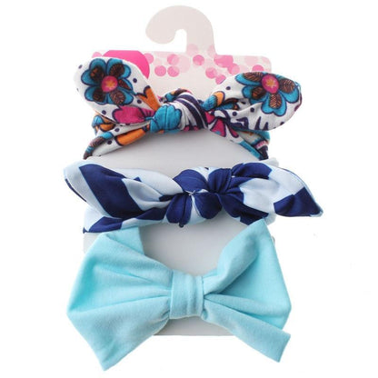 Summer Cute Floral Bows Baby Girl Headbands Elastic Bowknot Newborn Hair Band Turban Set Hair Accessories Bow Set For Kids
