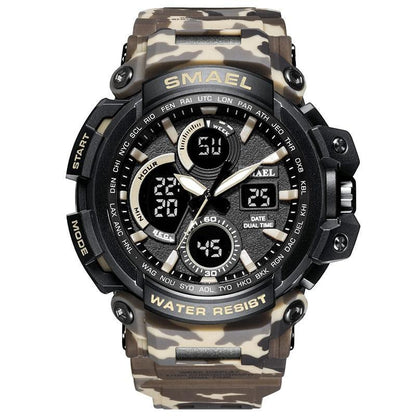 Orange Modern Sport  Waterproof 50M Men Watches With LED Digital Display In Military Armi Relogio Masculino Style
