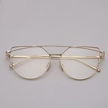 NEW  Stevvex Designer Cat eye Sunglasses For Women and Ladies in Vintage Metal Reflective Glasse Mirror Retro Oculos De Sol Gafas Style With UV 400 Protection