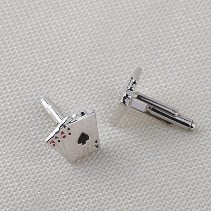 Retro Playing Cards Tie Clip Vintage Elegant Tie Clip Man Clips Unique Business Cufflinks Wedding Tie Clips For Anniversary Business Meeting And Daily Life