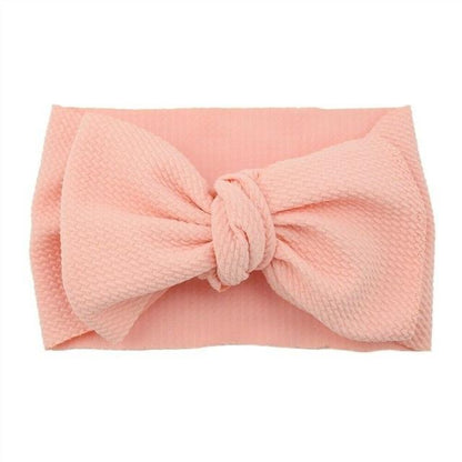 Fashion Trend Big Modern Baby Bow Accessories For Toddler Girls In Solid Bow Hairband Stretch Turban Knot Head Wrap Color  for Kids