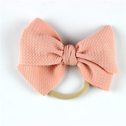 Modern New Headband with Messy Bow Baby Girls Hairbows Infant Solid Large Bow Turban Headwrap Newborn Bow For Girls