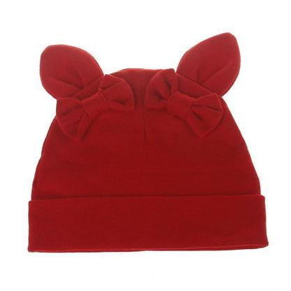 Baby Girl Hat Rabbit Ear Hat For Girls Cotton Bow Knot Children's Cap Toddler Kids Hats Cartoon Hats
