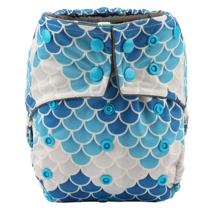 Luxury Charcoal Bamboo Baby Cloth Diaper Nappy Washable Reusable Double Gusset Square Tabs Nappies for Baby and Kids