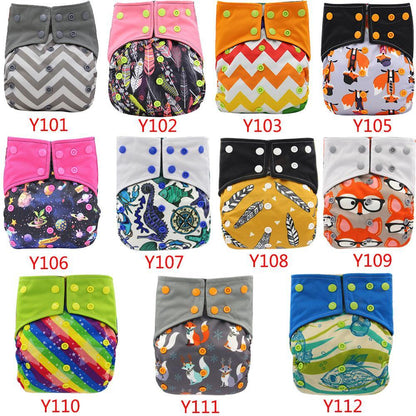 Newborn Cloth Diaper Sewed in Charcoal Bamboo Insert and Suede Pocket Diapers Waterproof Baby Nappies Design for Baby