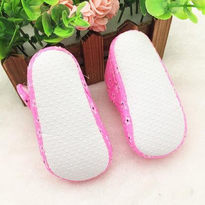 Baby Girl Shoes Soft Sneaker Kids Flowers Printed Newborn Cloth Shoes Lightweight And Breathable Shoe