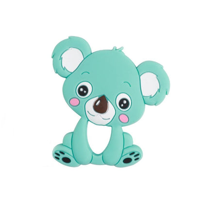 Baby Silicone Teethers BPA Free Teething Toy Animal Dog Koala Owl Elephant Baby Ring Teether Silicone Beads For Kids and Baby