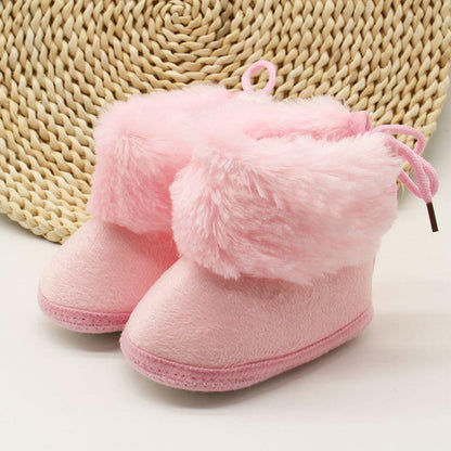 Unisex Winter Sweet Newborn Soft Baby Girls Princess Boots First Walkers Soft Infant Toddler Kids Girl Footwear Shoes