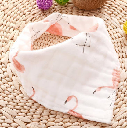 Baby Bibs Waterproof Triangle Cotton Cartoon Child Bibs Dribble Bibs Newborn Slabber Absorbent Cloth For Kids