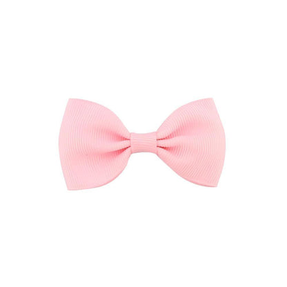 Colorful Mini Bow Tie Hair Clip Small Sweet Solid Ribbon Bow Safety Hair Clips Hairpins Baby Girl Hair Accessories