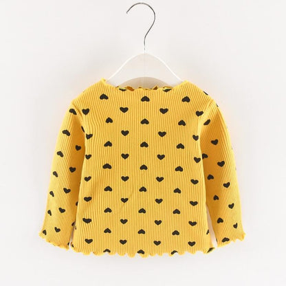 Modern Girls Clothes Sets Cotton Long Sleeves Dot T-shirt and Cat Strap Dress 2Pcs Baby Clothing Dress For Girls and Babies from 6-24months and Girls 3-4years