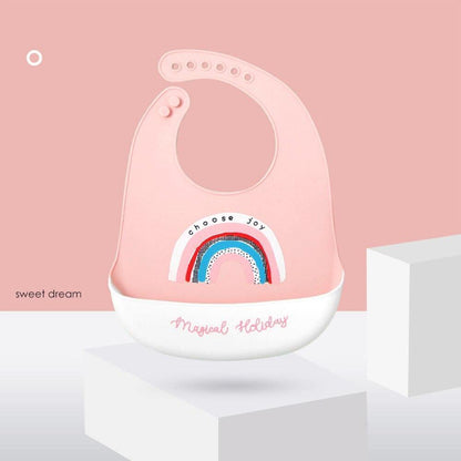 Bib Waterproof Silicone Feeding Saliva Towel Newborn  Adjustable Bur Cloth Turban Disposable Cartoon with Elegant Deisgn For Baby and Kids