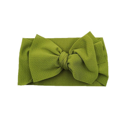 Baby Girls Headband Toddler Big Bow Hairband Cute Solid Stretch Turban For Baby Girls