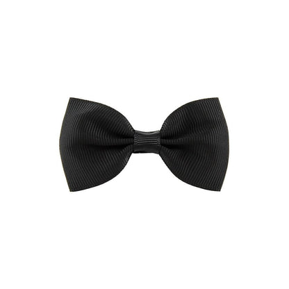 Colorful Mini Bow Tie Hair Clip Small Sweet Solid Ribbon Bow Safety Hair Clips Hairpins Baby Girl Hair Accessories