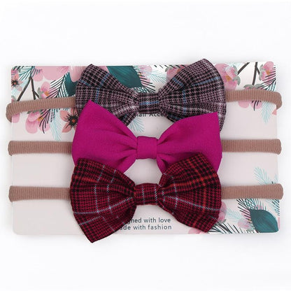 Baby Girls Headband Infant Elastic Headwear Kids Hair Accessories Bow Set For Baby Girls