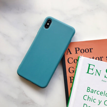 Ultra Thin Slim Fit Soft Grip Anti-Scratch Protective Cover Thicker Candy Phone Case for iPhone Soft Silicon Back Phone Cover for iPhone 12 13 Pro Max iphone Case