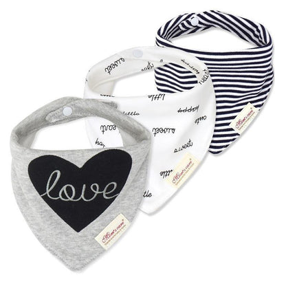 Moder 3PCS Baby Bibs Bandanna Lot Cotton Multi-style Triangle Cartoon For Infant Boys And Girls