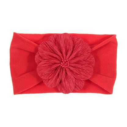 Cute 1PCS Baby Girls Lotus Flower Nylon Headband Knot Elastic Newborn Toddler Headwraps Kids Hair Accessories Gifts