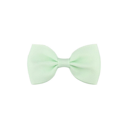 Colorful Mini Bow Tie Hair Clip Small Sweet Solid Ribbon Bow Safety Hair Clips Hairpins Baby Girl Hair Accessories