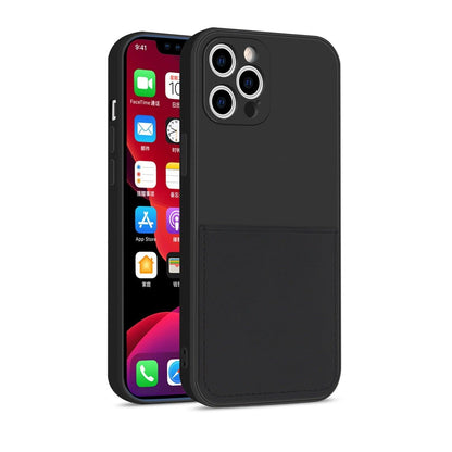 Simple Wallet Case For iphone Silicone Case For iphone 13 12 11 Pro Max Mini With Card Holder Cover Classic Silicone Full Protection Anti-Scratch Shockproof Case