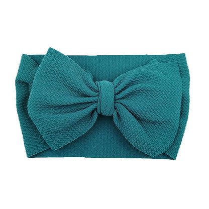 Baby Girls Headband Toddler Big Bow Hairband Cute Solid Stretch Turban For Baby Girls