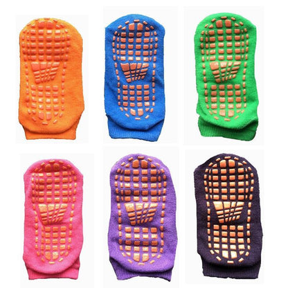6 Pairs Cotton Baby 's Non-slip Boat Low Cut Floor Socks With Rubber Grips For Boys & Girls Sock